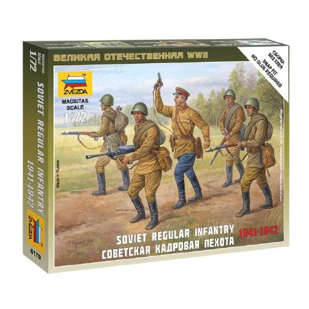 Zvezda Zvezda Soviet Regular Infantry /1941-42/ makett figura 1:72 (6179)