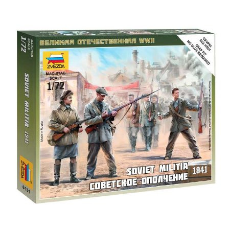 Zvezda Zvezda Soviet Militia 1941  makett figura 1:72 (6181)