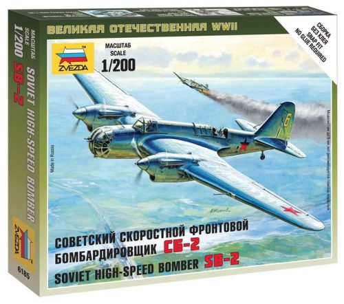 Zvezda Soviet Bomber SB-2 repülő makett 6185