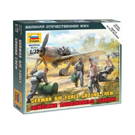 Zvezda Zvezda German Airforce Ground Crew makett figura 1:72 (6188)