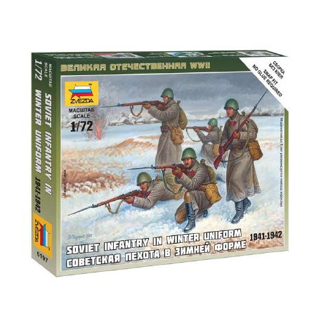 Zvezda Zvezda Soviet Infantry /Winter uniform/  makett figura 1:72 (6197)