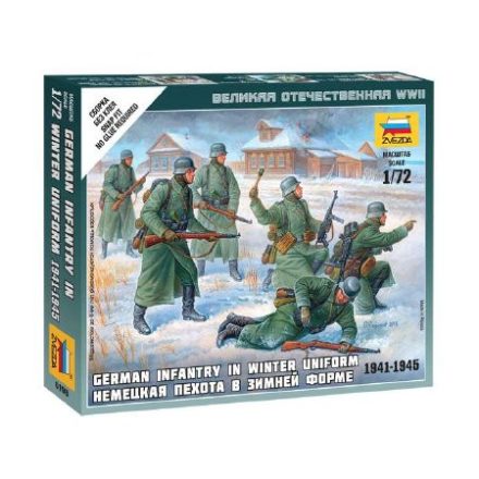 Zvezda German Infantry /Winter uniform/ makett figura 1:72 (6198)
