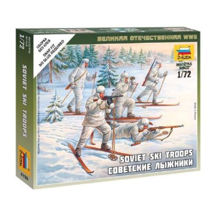 Zvezda Soviet Skiers makett figura 1:72 (6199)