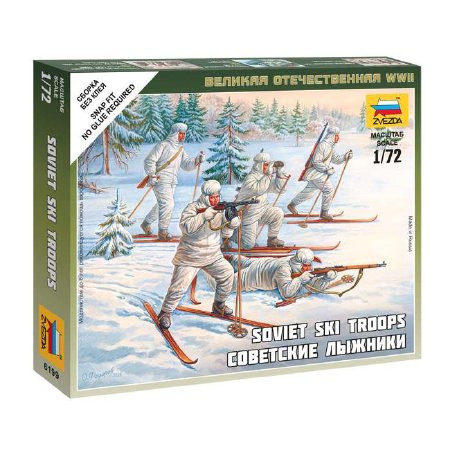 Zvezda Zvezda Soviet Skiers makett figura 1:72 (6199)