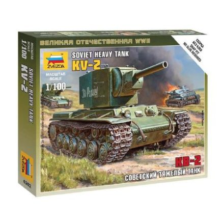 Zvezda Soviet Tank KV-2 1:100 makett harcjármű (6202)
