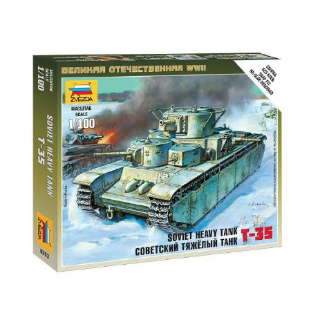 Zvezda Zvezda Soviet Tank T-35 1:100 makett harcjármű (6203)