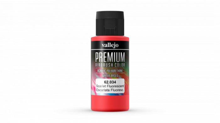 Vallejo 62034 Premium Color - Fluorescent Scarlet  60 ml. Vörös