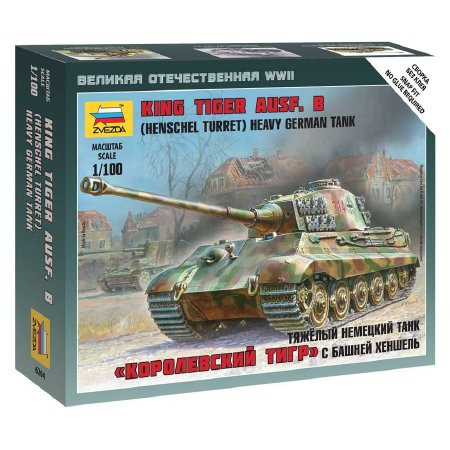 Zvezda Zvezda Sd. Kfz. 182 King Tiger Henschel 1:100 makett harcjármű (6204)