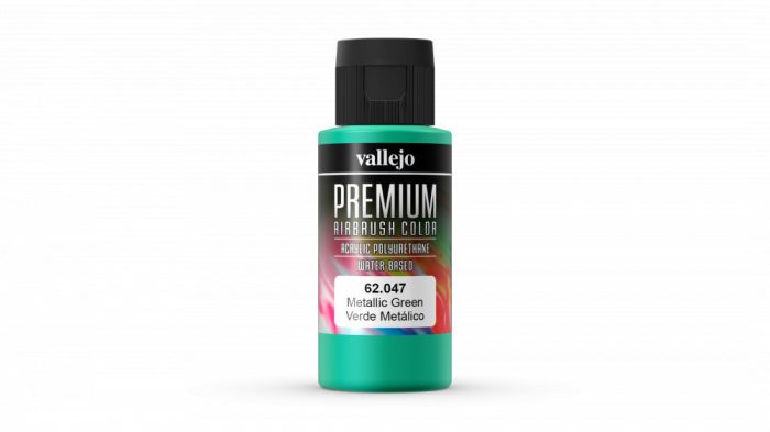 Vallejo 62047 Premium Color - P-M Metallic Green 60 ml. Zöld, Fémes