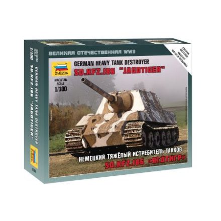 Zvezda Sd. Kfz. 186 Jagdtiger Military small sets 1:100 makett harcjármű (6206)
