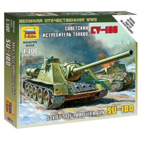   Zvezda Zvezda SU-100 Soviet Self-Propelled Gun 1:100 makett harcjármű (6211)