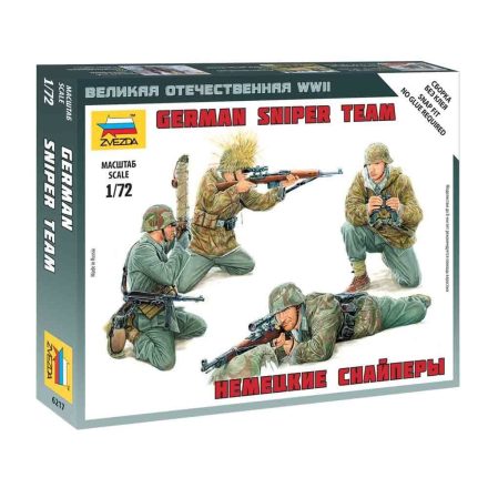 Zvezda German Sniper Team Military small sets makett makett figura 1:72 (6217)