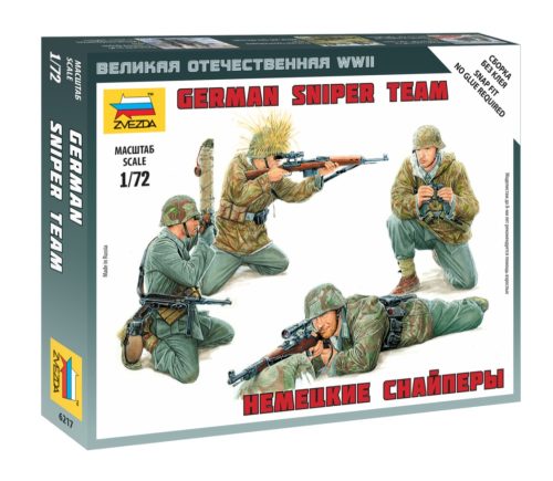 Zvezda German Sniper Team Military small sets 1:72 figura makett 6217