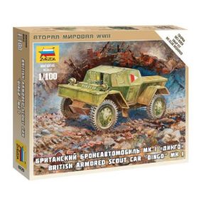   Zvezda Zvezda British Armored Car Daimler Mk-1  1:100 makett harcjármű (6229)
