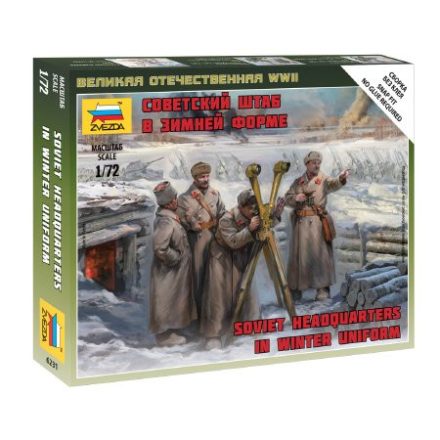 Zvezda Soviet HQ Winter makett figura 1:72 (6231)
