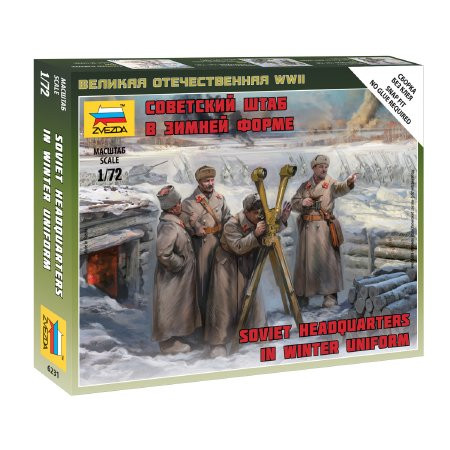 Zvezda Zvezda Soviet HQ Winter makett figura 1:72 (6231)