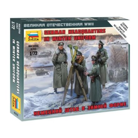 Zvezda German HQ Winter makett figura 1:72 (6232)