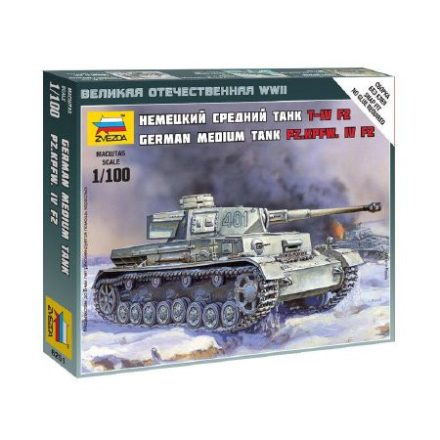 Zvezda Panzer IV Ausf. F2 1:100 makett harcjármű (6251)
