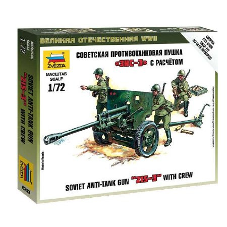 Zvezda Zvezda Zis-3 Soviet Gun makett figura 1:72 (6253)