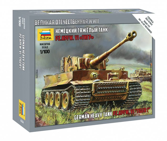 Zvezda Zvezda Tiger I 1:100 makett harcjármű (6256)