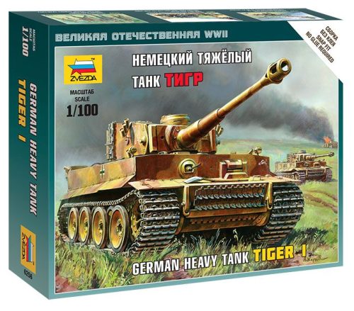 Zvezda German Heavy Tank Tiger I tank makett 6256