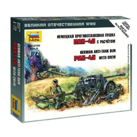 Zvezda Pak-40 makett figura 1:72 (6257)