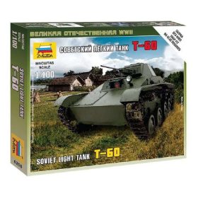   Zvezda Zvezda T-60 Soviet Light Tank 1:100 makett harcjármű (6258)