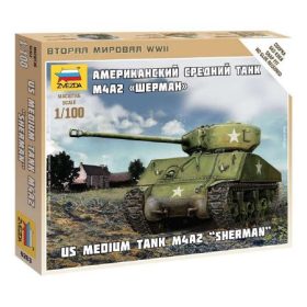 Zvezda Zvezda Sherman M4 1:100 makett harcjármű (6263)