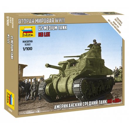Zvezda M-3 Lee 1:100 makett harcjármű (6264)