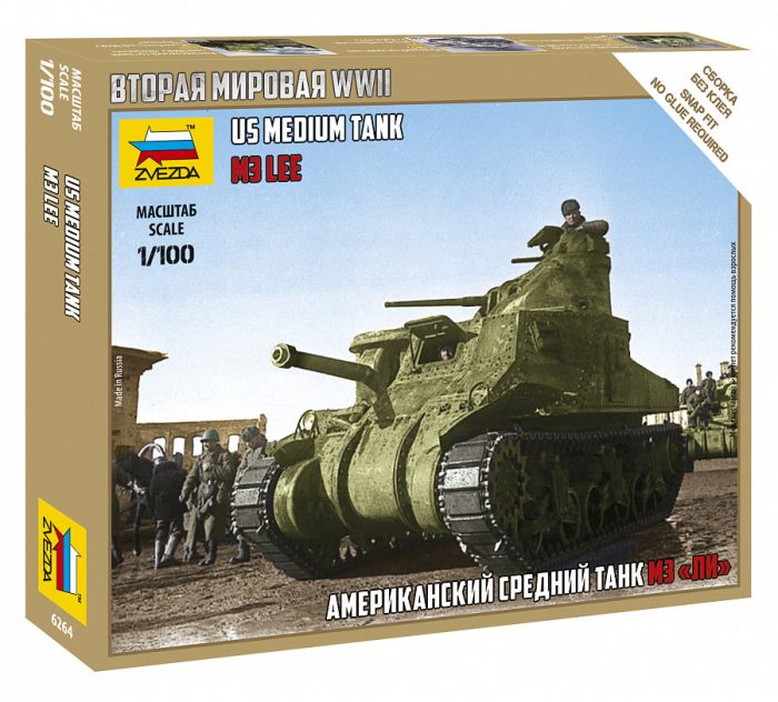 Zvezda Zvezda M-3 Lee 1:100 makett harcjármű (6264)