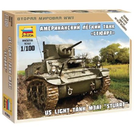 Zvezda Stuart US-Tank 1:100 makett harcjármű (6265)
