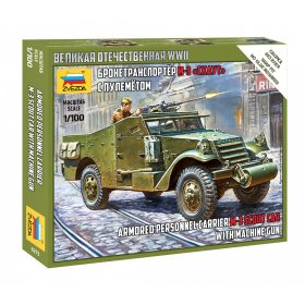   Zvezda Zvezda Soviet M-3 Scout Car with Machine Gun 1:100 makett harcjármű (6273)