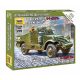 Zvezda Zvezda Soviet M-3 Scout Car with Machine Gun 1:100 makett harcjármű (6273)