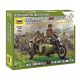 Zvezda Zvezda Soviet M-72 Sidecar Motorcycle w/Crew makett figura 1:72 (6277)