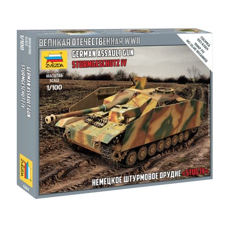 Zvezda German StuG IV 1:100 makett harcjármű (6284)