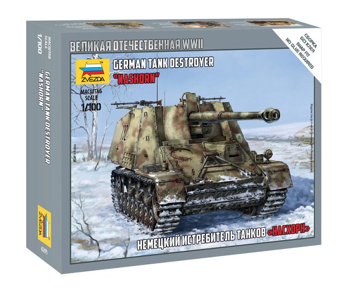 Zvezda Zvezda Sd.Kfz.164 Nashorn 1:100 makett harcjármű (6291)