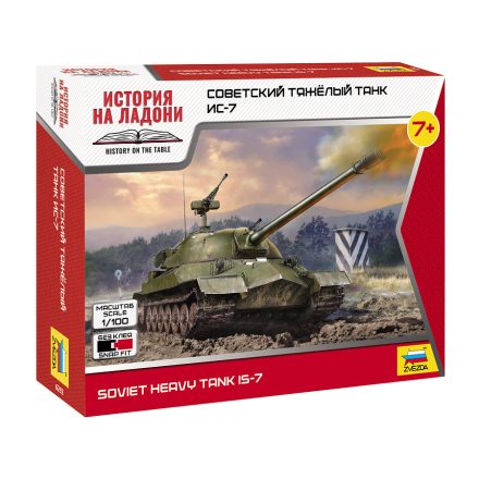 Zvezda IS-2 Soviet heavy tank 1:100 makett harcjármű (6292)