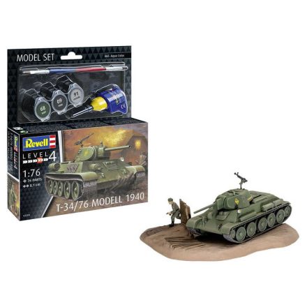 Revell T-34/76 Model 1940 1:76 (63294) makett szett kiegészítőkkel