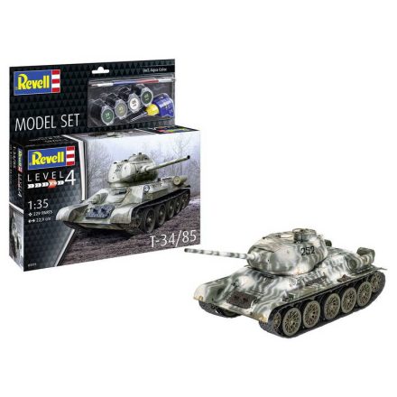 Revell T-34/85 1:35 (63319) makett szett kiegészítőkkel
