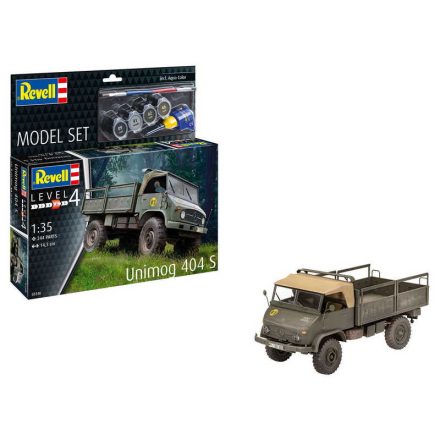 Revell Unimog 404 S (63348) makett készlet kiegészítőkkel