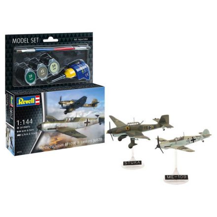 Revell Messerschmitt Bf109E & Ju87B Stuka (63770) makett készlet kiegészítőkkel