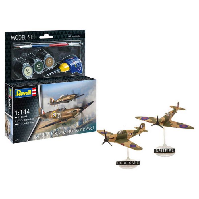 Revell Revell Spitfire Mk.Ia & Hurricane Mk.I (63771) 1:144 makett készlet kiegészítőkkel
