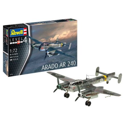 Revell Model Set Arado AR-240 1:72 makett készlet kiegészítőkkel (63798)