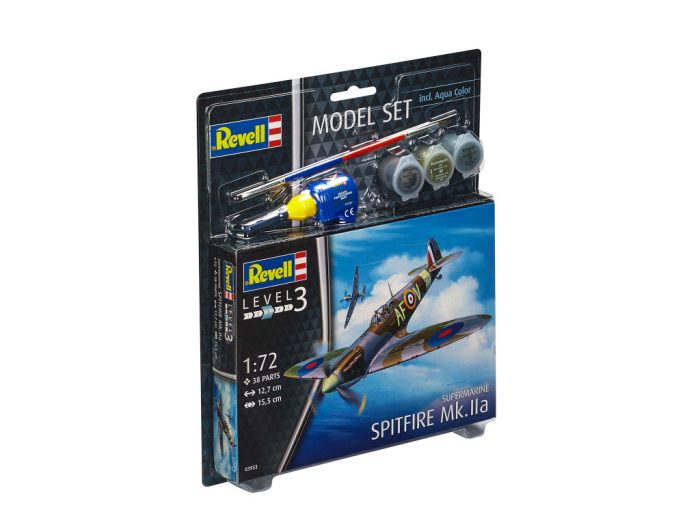 Revell Revell Spitfire Mk. IIa makett 1:72 makett készlet kiegészítőkkel (63953)