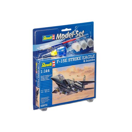 Revell F-15E STRIKE EAGLE & bombs makett 1:144 makett készlet kiegészítőkkel (63972)