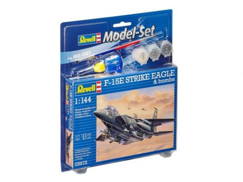 Revell Model Set F-15E STRIKE EAGLE & bombs makett 63972