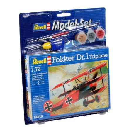 Revell Fokker Dr. 1 Triplane makett 1:72 makett készlet kiegészítőkkel (64116)