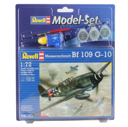Revell Revell Messerschmitt Bf 109 G-10 makett 1:72 makett készlet kiegészítőkkel (64160)