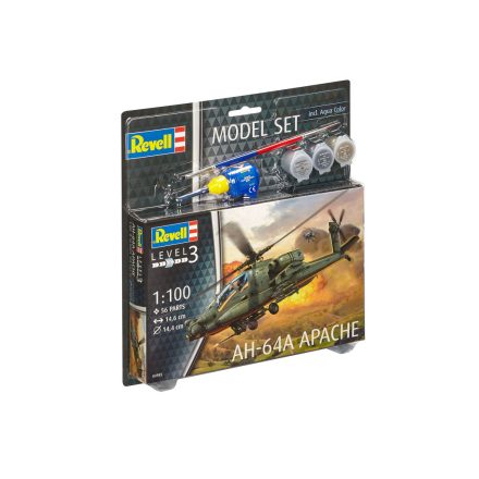 Revell AH-64A Apache 1:100 makett készlet kiegészítőkkel (64985)