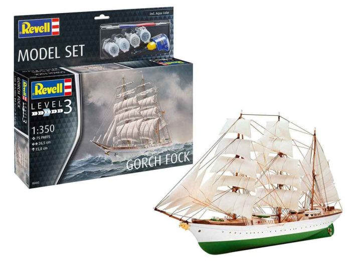 Revell Revell Model Set Gorch Fock makett hajó 1:350 (65432)